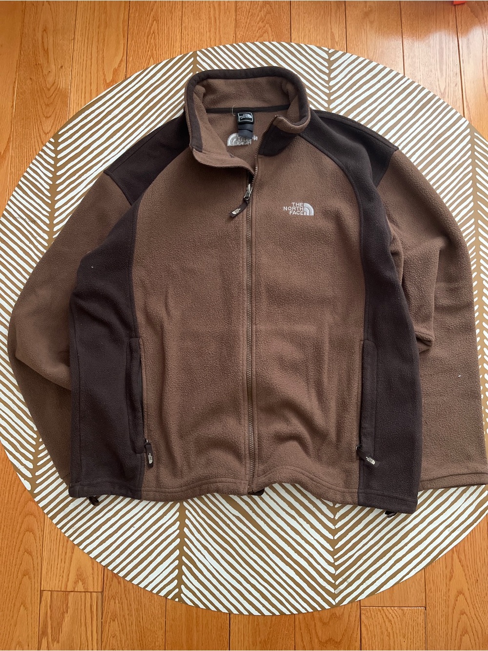 The North Face Two Toned Vintage Fleece Zip Up (fits XXL)
